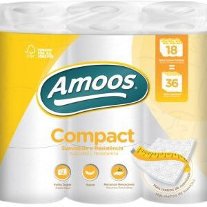 Amoos papel higienico compact doble hoja 266 H 12 rollos paq x 4 - H603212