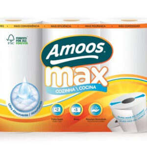 Amoos toalla de cocina MAX 3 pack 90 hjs dobles ( 22 mtrs) paq x 7 - C622202