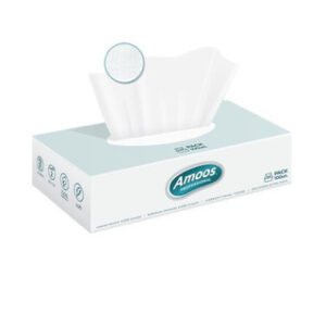 Amoos pañuelos faciales de papel desechable cosmetico 100 X 2 capas caja de 24unds- F622701