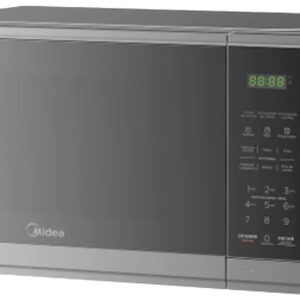 Midea Microondas 0.7 pies puerta con acabado espejo Gabinete Gris MMDF07S2MG