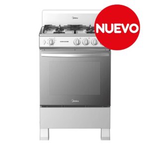 Midea Cocina De gas de 24" 4 quemadores Plateado MGS24FS1BIABG