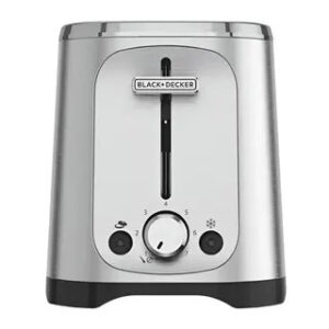 Black + Decker tostador de pan 2 rebanadas 7 niveles plateada - TR1227-0SDLA